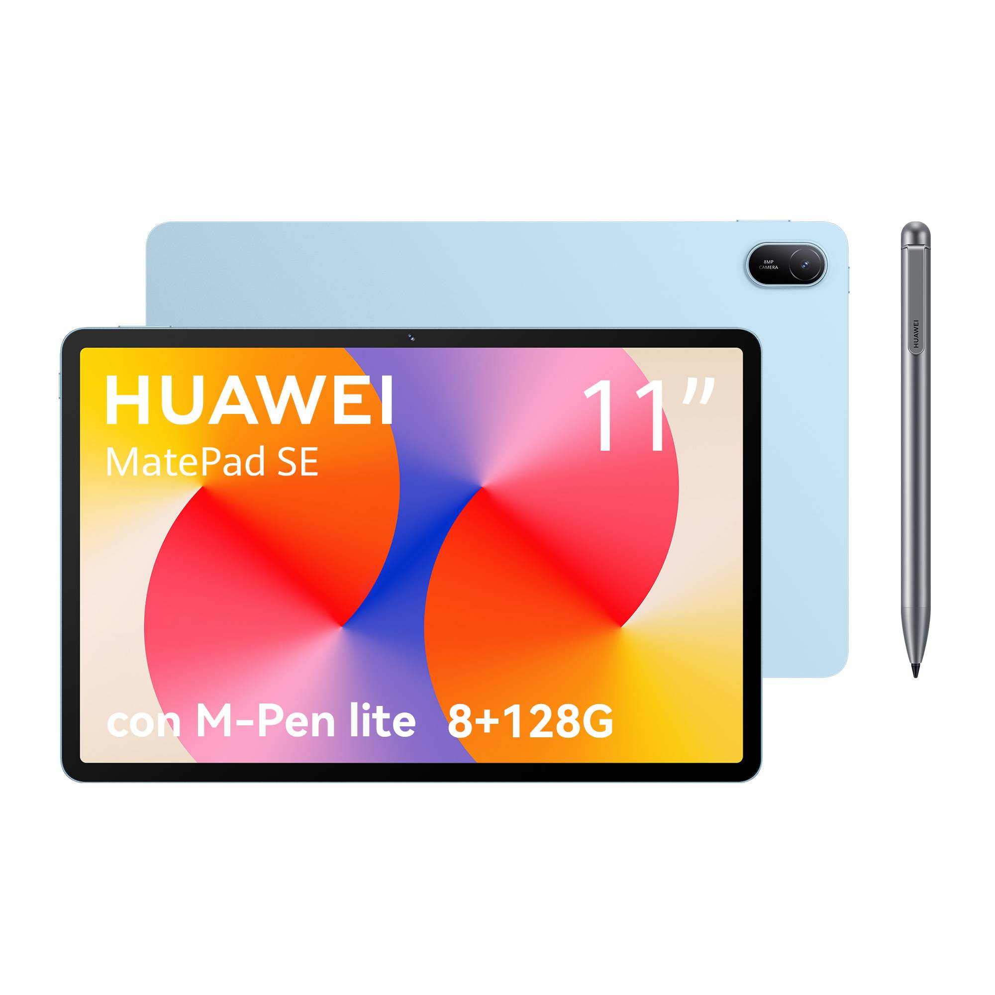 53014GYW MatepadSE 11 AZUL, 8Gb+128Gb Incluye M-Pen Lite | Diseño con cuerpo de metal de una pieza |Pantalla HUAWEI FullView de 11 con Confort ocular TLCHUA390