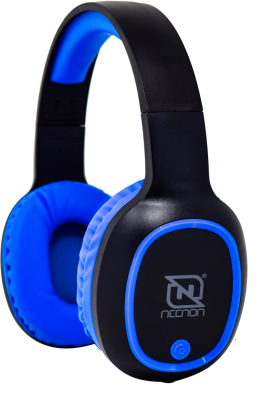 AUDIFONOS OVER-EAR BLUETOOTH NBH-04 PRO ALTA POTENCIA RADIO FM MICRO SD 3.5MML MANOS LIBRES NEGRO/AZUL BOCNNN380