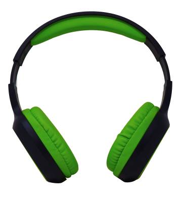 AUDIFONOS OVER-EAR BLUETOOTH NBH-04 PRO ALTA POTENCIA RADIO FM MICRO SD 3.5MML MANOS LIBRES NEGRO/VERDE BOCNNN410