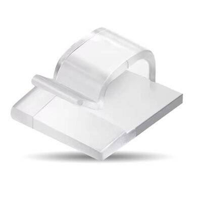 ORGANIZADOR DE CABLES, ORGANIZADOR ADHESIVO PARA CABLES, PAQUETE CON 24 PIEZAS, COLOR TRANSPARENTE, 406320, BROBOTIX