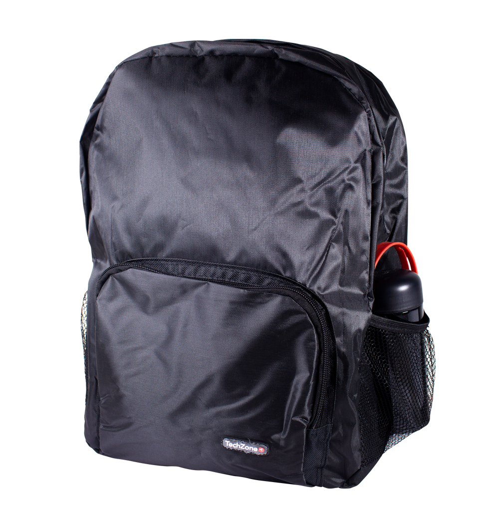 Back pack TechZone Basic, capacidad de 15.6, confeccionado en Nylon. Color negro. ACCTCH9440