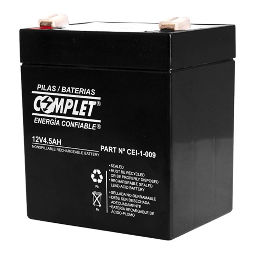 Batería Plomo Ácido COMPLET 12V 4.5 Ah. Garantía 12 meses BATCOM010