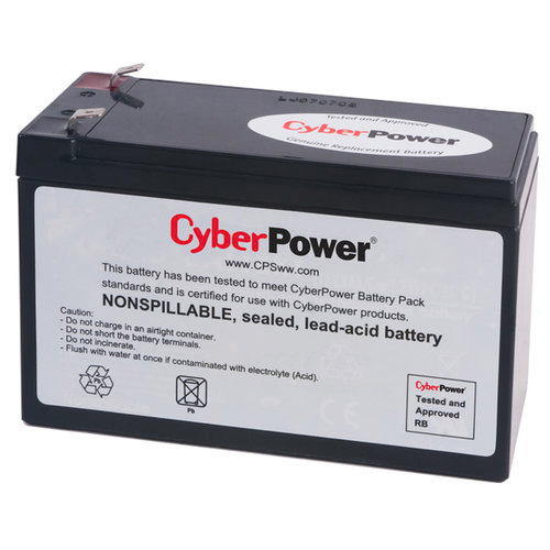 Batería de Reemplazo CyberPower RB1290, Negro, 12 V, 9 AH BATCYP100