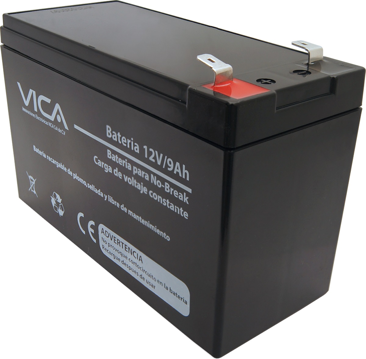 Batería de Reemplazo VICA 12V/9A - Tipo de acumulador: Plomo/Paquete sellado libre de mantenimiento - Tiempo de vida útil 5 años aprox BATVIC040