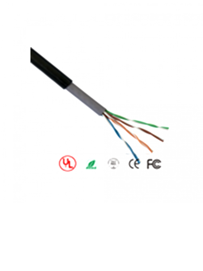 SAXXON OUTP5ECCAEXT - Cable UTP CCA / Categoria 5E / Color negro / Exterior / 305 Mts / 4 Pares / Doble forro/