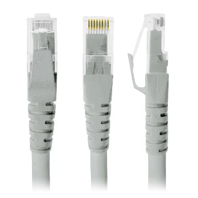 Cable de Red, Cat6, 1 Mt, RJ-45, RJ-45, 100% cobre, Macho/Macho, contactos c/baño de oro, Gris, 308194 BROBOTIX