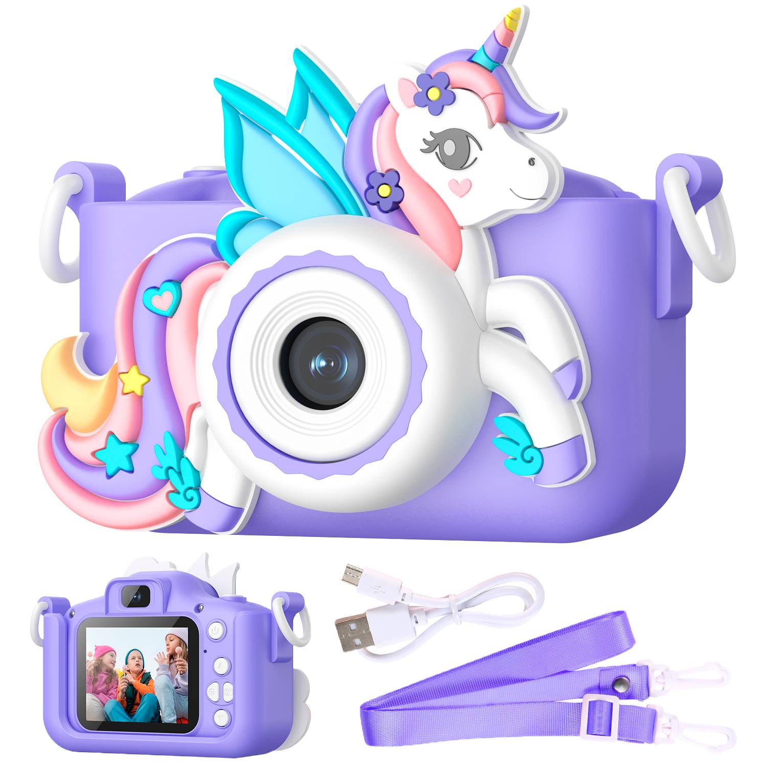 CAMARA INFANTIL UNICORNIO MORADO NCD-KIDS 2 CAMNNN080