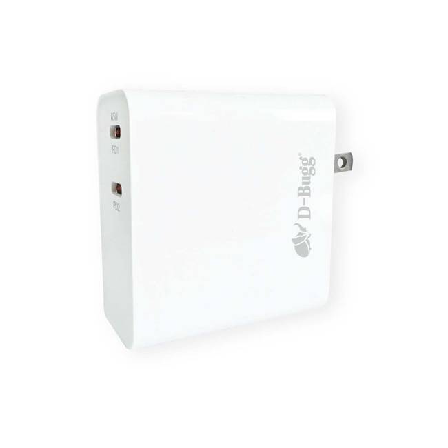 CARG PARED DBUGG TIPO C 65W DB-PD64 Cargador de pared / Con conectores duales de carga ultra rápida / Trabaja con potencia de 65 W. ACCDBU020
