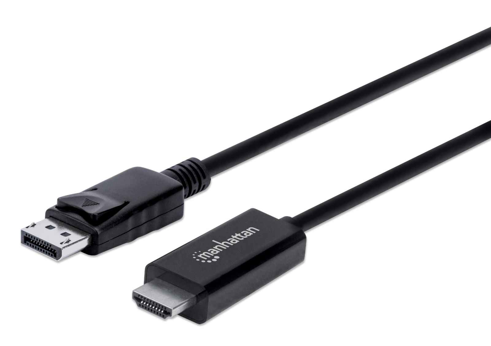 153201 Cable DisplayPort a HDMI 4k, Conector Macho DP a HDMI Macho, Longitud 1.8 m, Color negro.