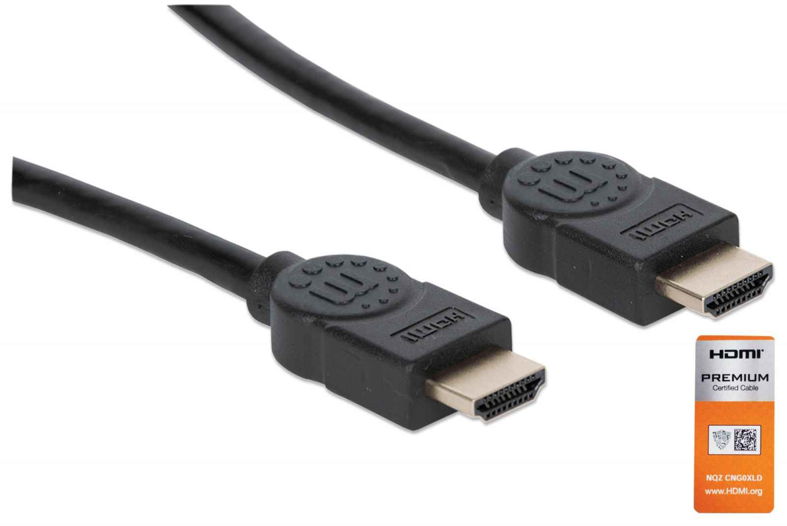 355346 Cable HDMI de Alta Velocidad con Canal Ethernet, Versión Premium 1.8m; Cable Premium HDMI Certificado, video UHD 4K 60Hz, 3D y Color Intenso