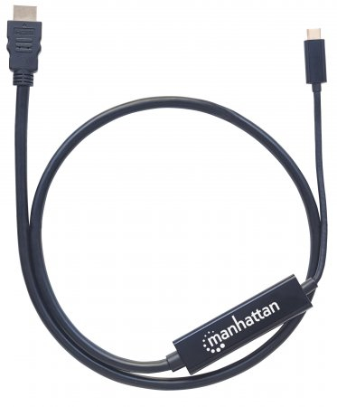 152235 Cable USB-C a HDMI, Convierte una señal modo DP Alt a HDMI 4K de salida, Longitud 2m, Color Negro