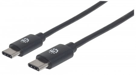 Cable USB C MANHATTAN 354875, USB C, USB C, 2 m, Negro