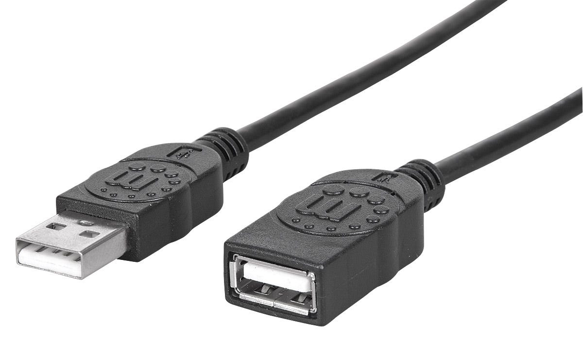 308519 Cable USB-A V2.0 Ext. 0.9M Negro