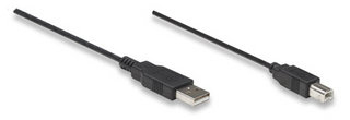 333368 Cable para Dispositivos USB B de Alta Velocidad.  USB 2.0, A macho/ B macho, 480 Mbps, 1.8 m, Negro
