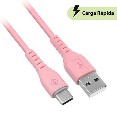CABLE USB V3.0 TIPO A – TIPO C, 1 METRO, ROSA, BROBOTIX  6001608