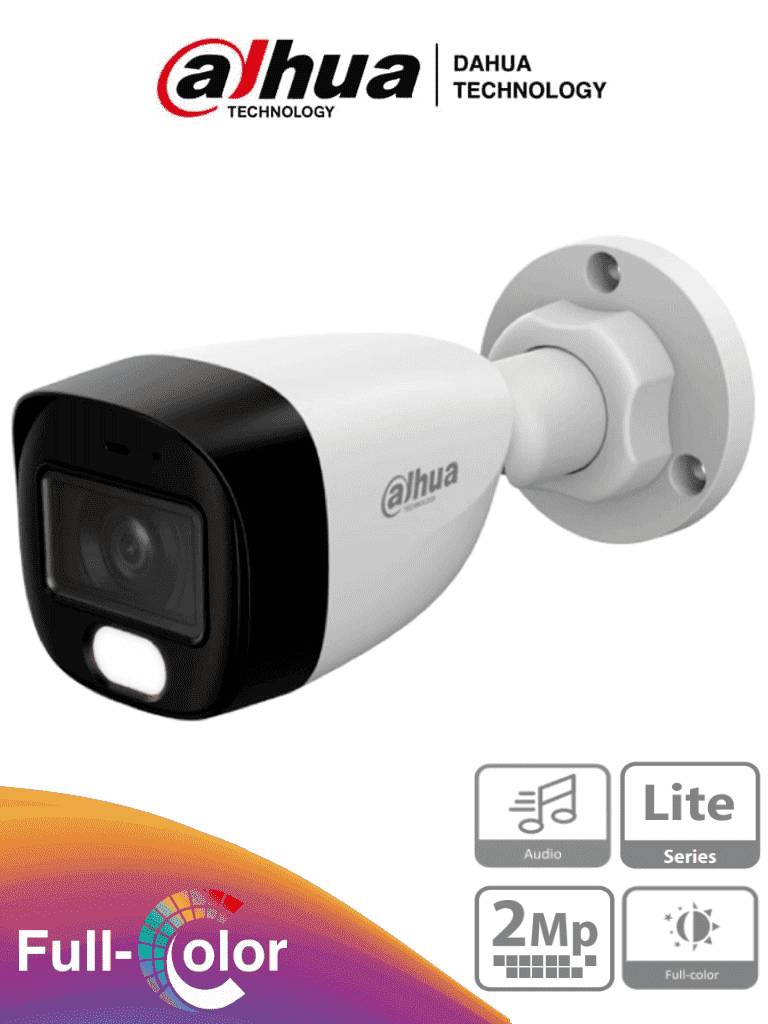 CAMARA DAHUA HAC-HFW1209CM-A-LED-0280B-S3 - Cámara Bullet Full Color 1080p lente de 2.8 mm y ángulo de 108°