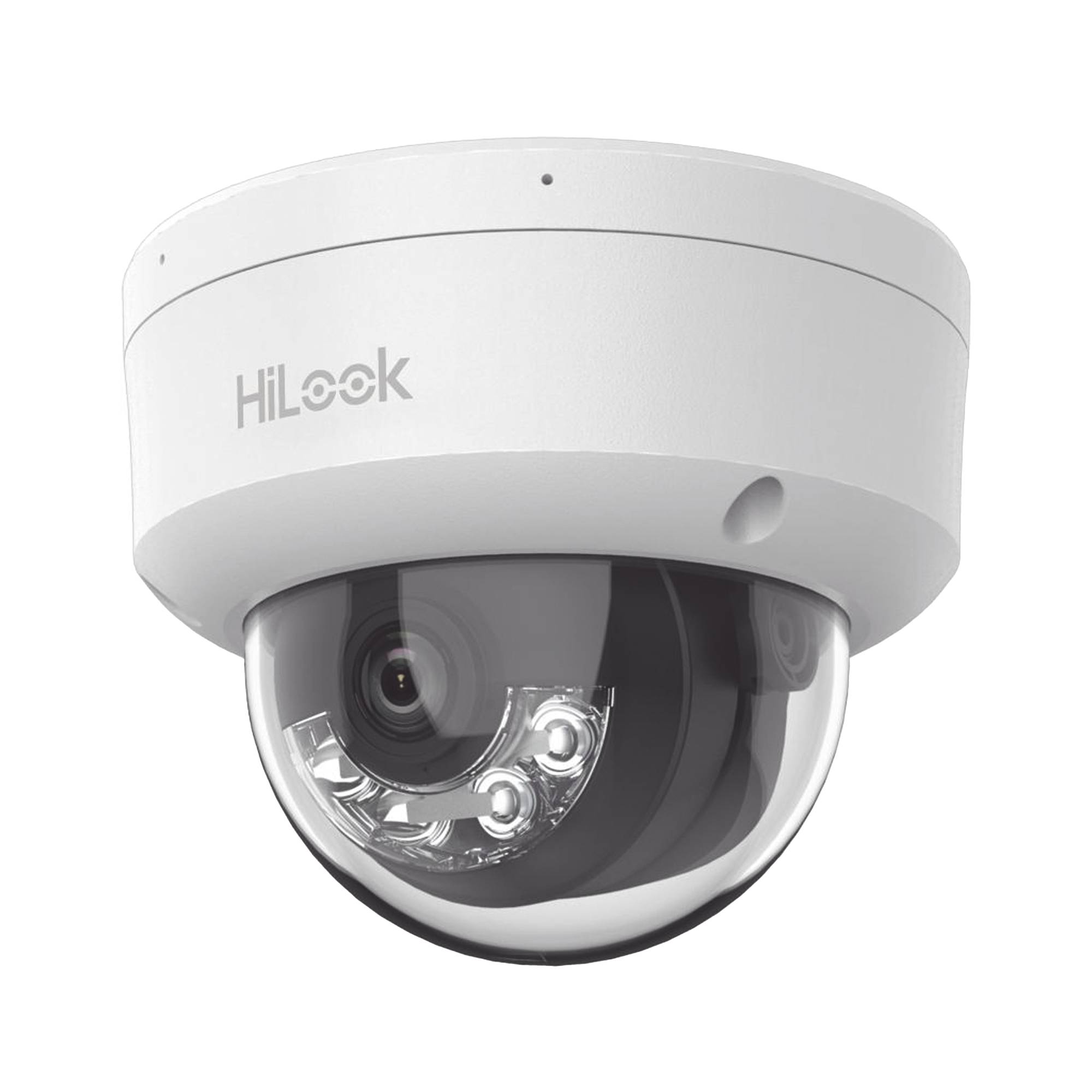 Domo IP de 4 Megapixel / Lente 2.8 mm / 30 mts IR / Micrófono Integrado / Exterior IP67 / PoE / WDR 120 / H.265+ / ONVIF