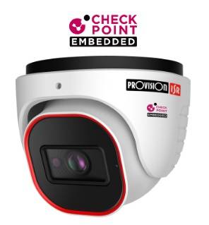 Camara domo IP 4 MP, Lente 2.8mm (96°), de dia detecta hasta 60 mts/Reconoce:12 mts/Idetifica: 6 mts, IR hasta 20 mts, RF, microfono, CheckPoint,IP67
