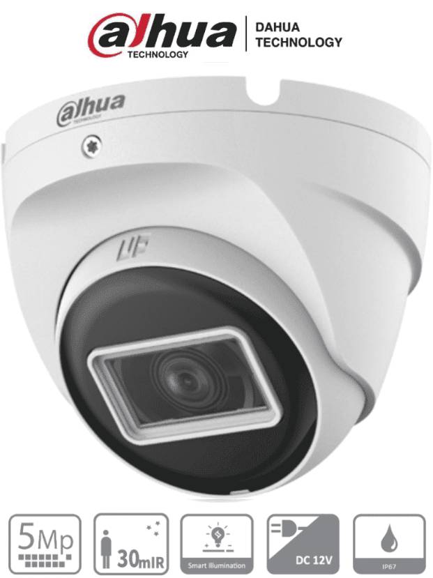 Cámara DAHUA HAC-T2A51N-U-28-S2 cámara domo de 5 megapíxeles, 106 grados, metálica, lente 2.8mm, 30 metros