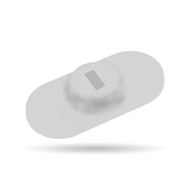 ANCLA P/CANDADO DE SEGURIDAD K-SLOT (MICROSAVER), P/LAPTOP,TABLET, CELULAR, TIPO PLACA C/ADHESIVO,COLOR GRIS, BROBOTIX 406290