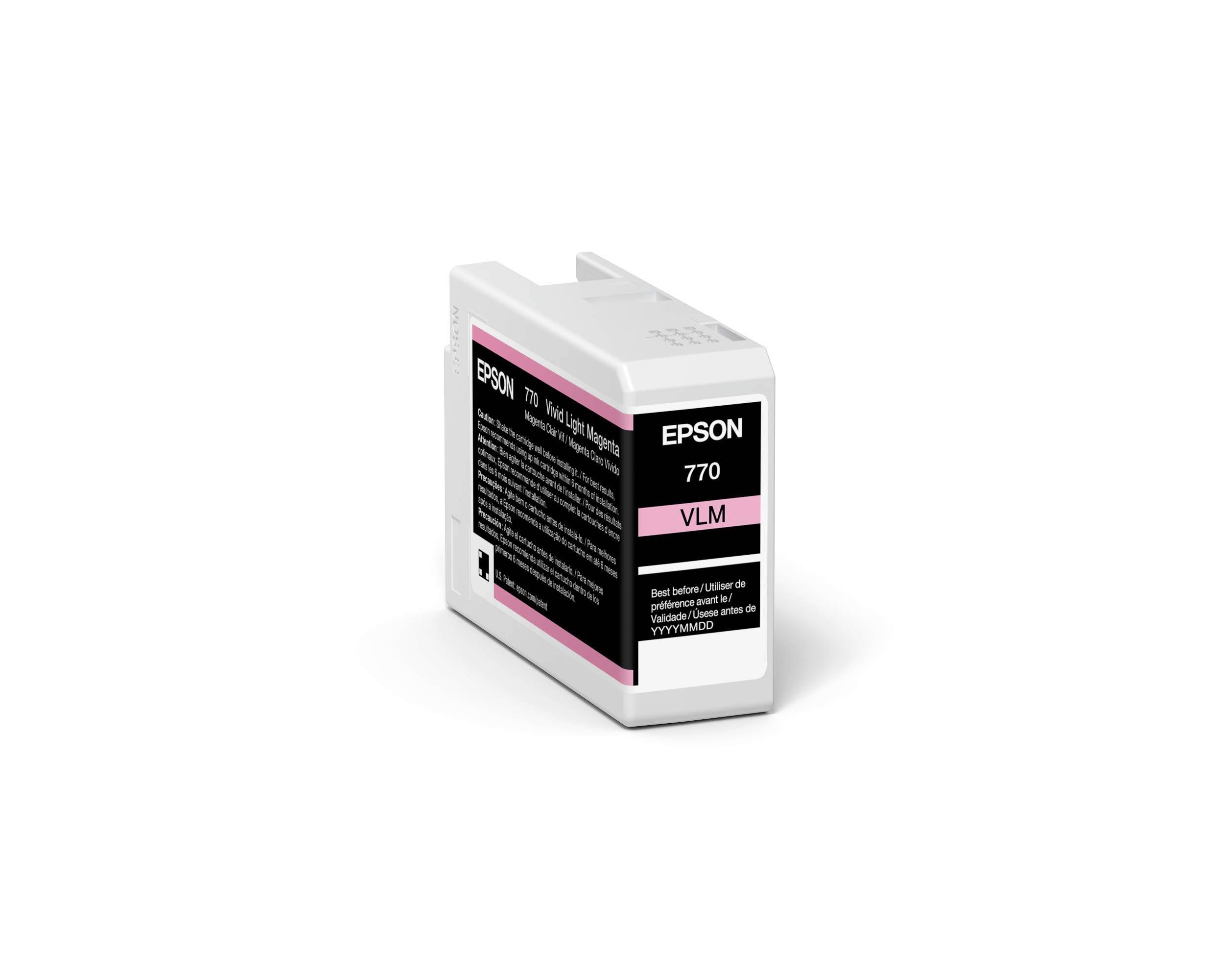 Cartucho de Tinta Magenta Claro Epson T770620 UltraChrome PRO10, Capacidad de 25ML CAREPS6770