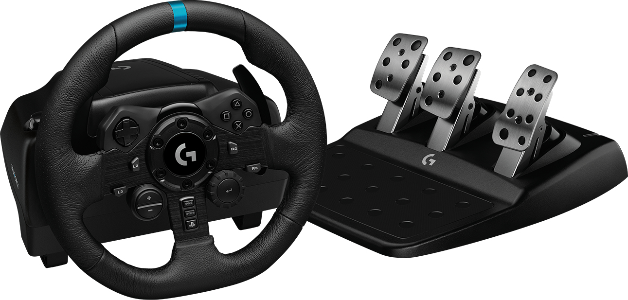 Control Gaming LOGITECH G923, Volante y Pedal, PC, PlayStation, Alámbrico, Negro CONLOG520
