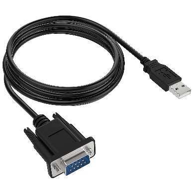 Convertidor USB A Serial DB9M  BROBOTIX 963579 , Serial DB9 / RS-232, USB 2.0 A, Macho/Macho, 1,8 m, Negro