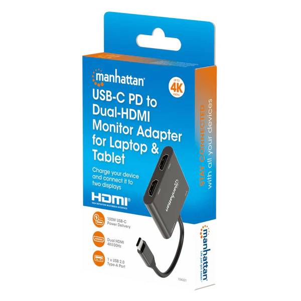 154321 CONVERTIDOR USB C HDMI 2 PUERTOS