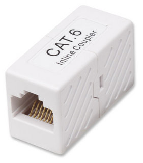 504751 Cople RJ45-RJ45 CAT6, Modular, color Blanco, Para uso con cable de Par Trenzado sin Blindar (UTP) Cat6