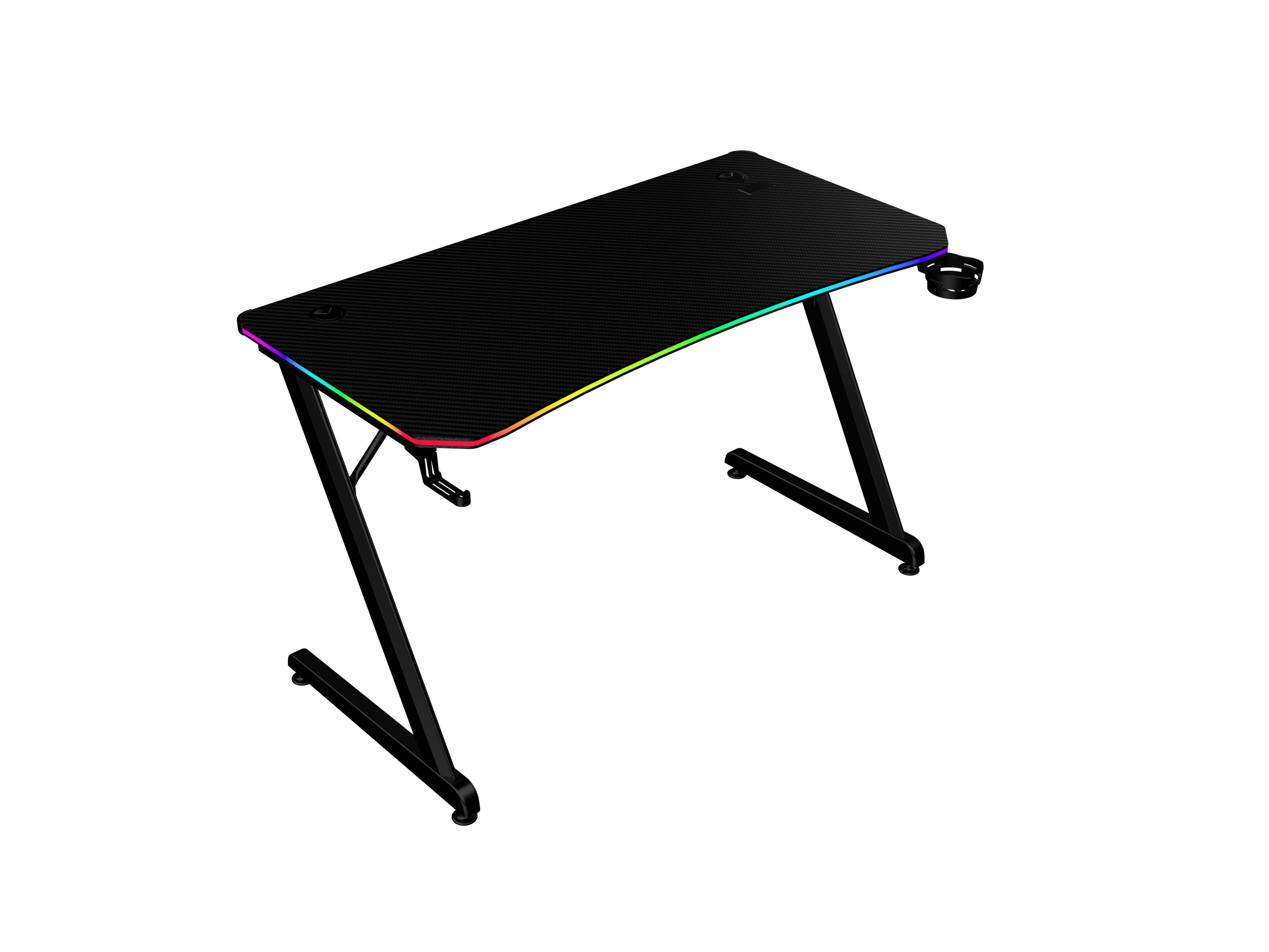 Escritorio Gamer Ergonómico  Olympus Spot Glow Pro MRX8000 Balam Rush Legend Series Escritorio Gamer Ergonómico 120 x 60cm, Iluminación RGB, Porta Vasos ESCBLR040