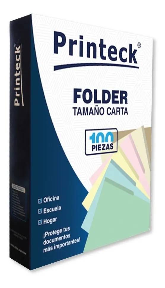 Folder Printeck carta color crema C/100 8-040-1 Dimensiones 29.3 cm de Largo x24 cm de Ancho 4.5 de grosor Capacidad  para 50 hojas ACCNEX2080