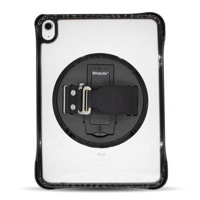 FUNDA GLASS CON GIRO 360° PARA IPAD 2025 11.0, A16 2025 (A3354, A3355, A3356), FUNDA TRASPARENTE, INCLUYE CORREA DE MANO GIRATORIA, BROBOTIX 406122