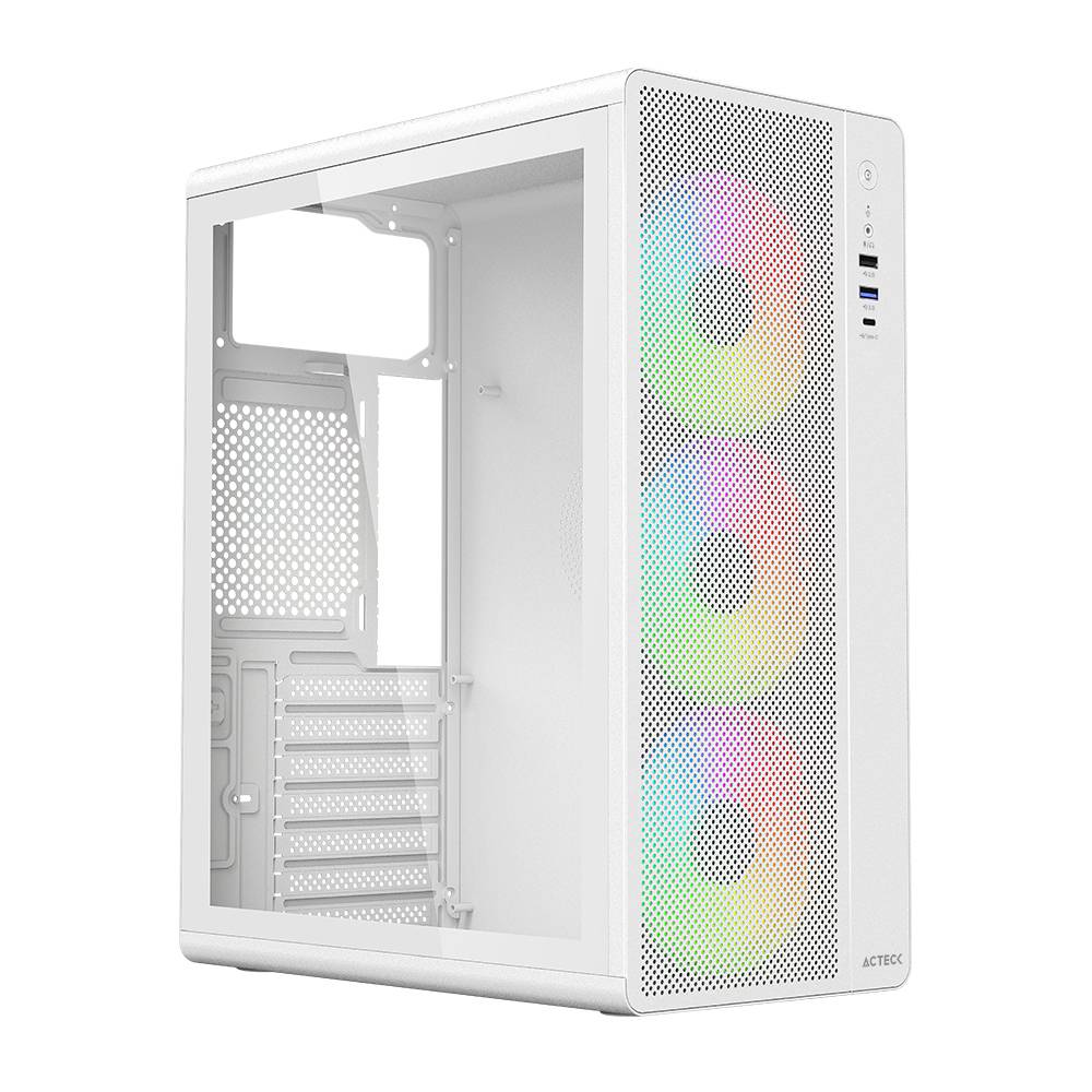 Gabinete Media Torre ESSEN PRO X GM767 ELITE Series, Color Blanco. AC-941716 GABACT600