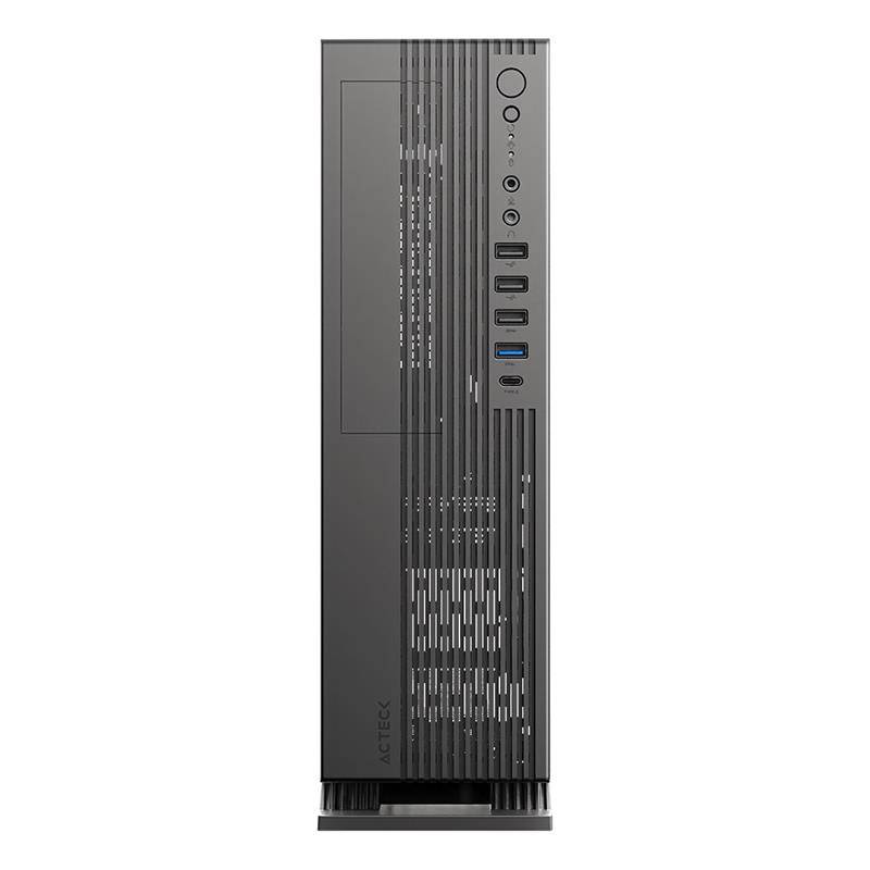 Gabinete Mini Torre Slim+F2120 ONEX GS455 ACTECK  Factor Micro ATX- Mini ITX, Lector de tarjetas SD GABACT610