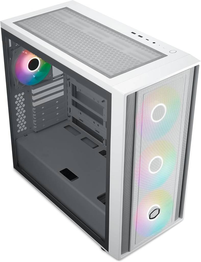 Gabinete Gaming Cooler Master MasterBox 600 ARGB (MB600-WGNN-S00), Color Blanco