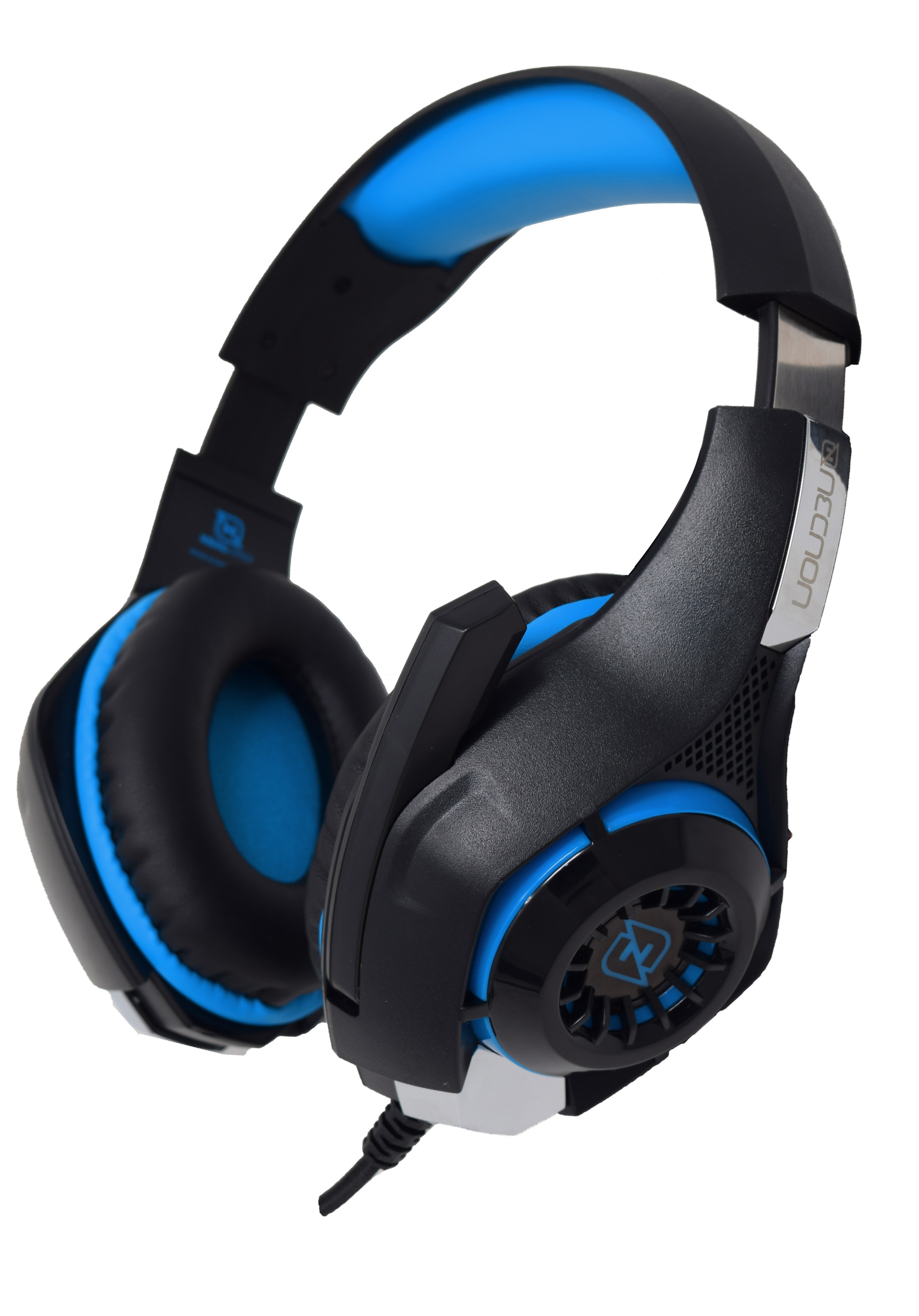 HEADSET GAMING OVER-EAR NBHG VIPER LED ALAMBRICO DIADEMA FLEXIBLE MICROFONO 3.5MM USB PC CONSOLAS CELULAR INC ADAPTADOR MEGABASS AZUL BOCNNN580