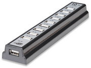 161572 HUB USB de Alta Velocidad de escritorio, 10 puertos, que proveen energía