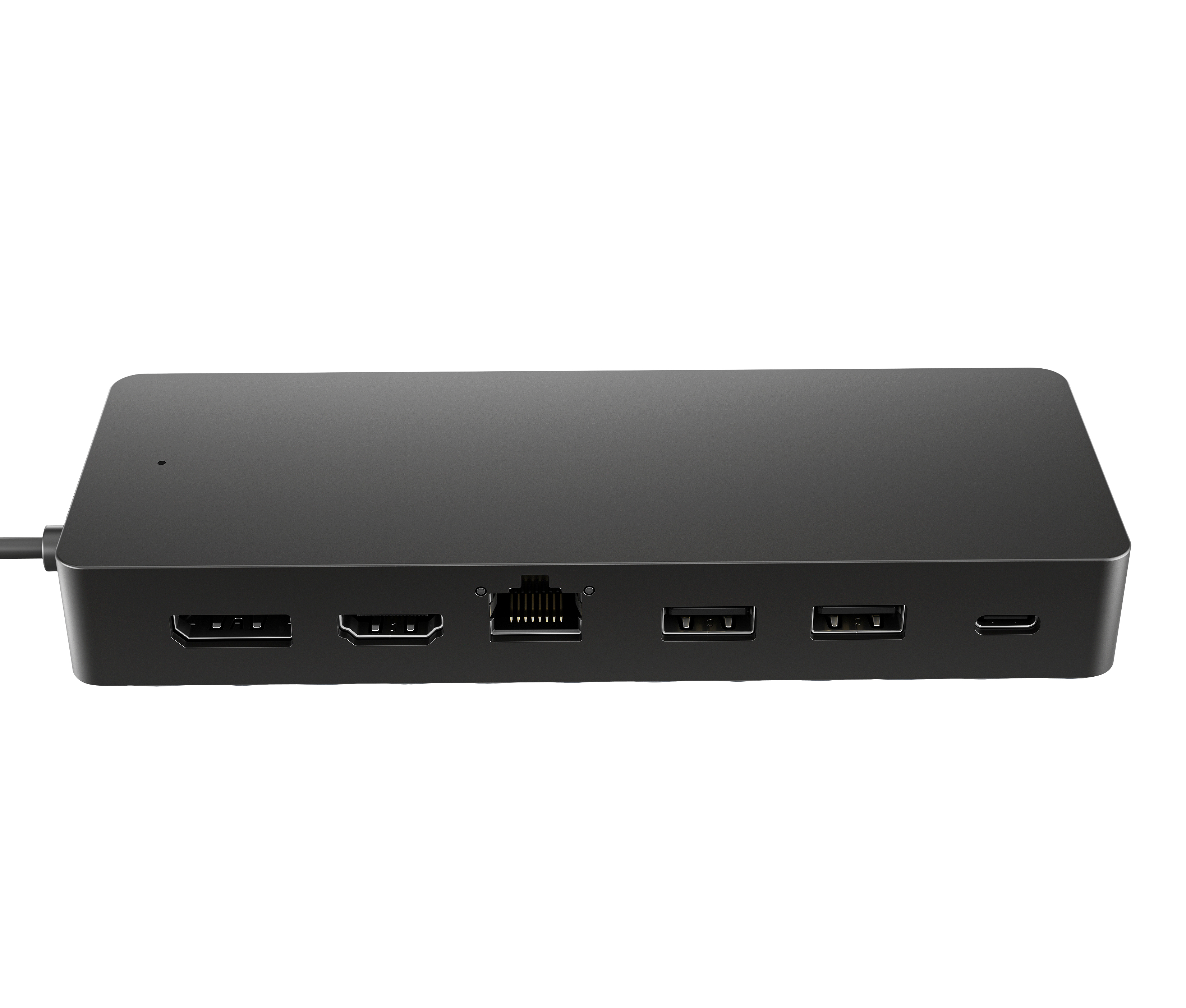 Hub multipuerto USB-C universal HP (50H55UT);  1 HDMI 2.0, 1 DisplayPort 1.2, 2 puertos USB-A, 1 puerto USB-C, 1 puerto de transferencia USB-C y 1 puerto E ACCHPI3950