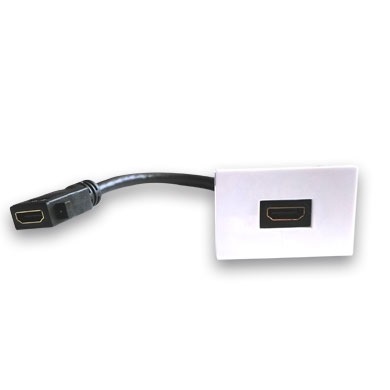 Inserto HDMI BROBOTIX 938917, HDMI, Hembra/hembra, Color blanco