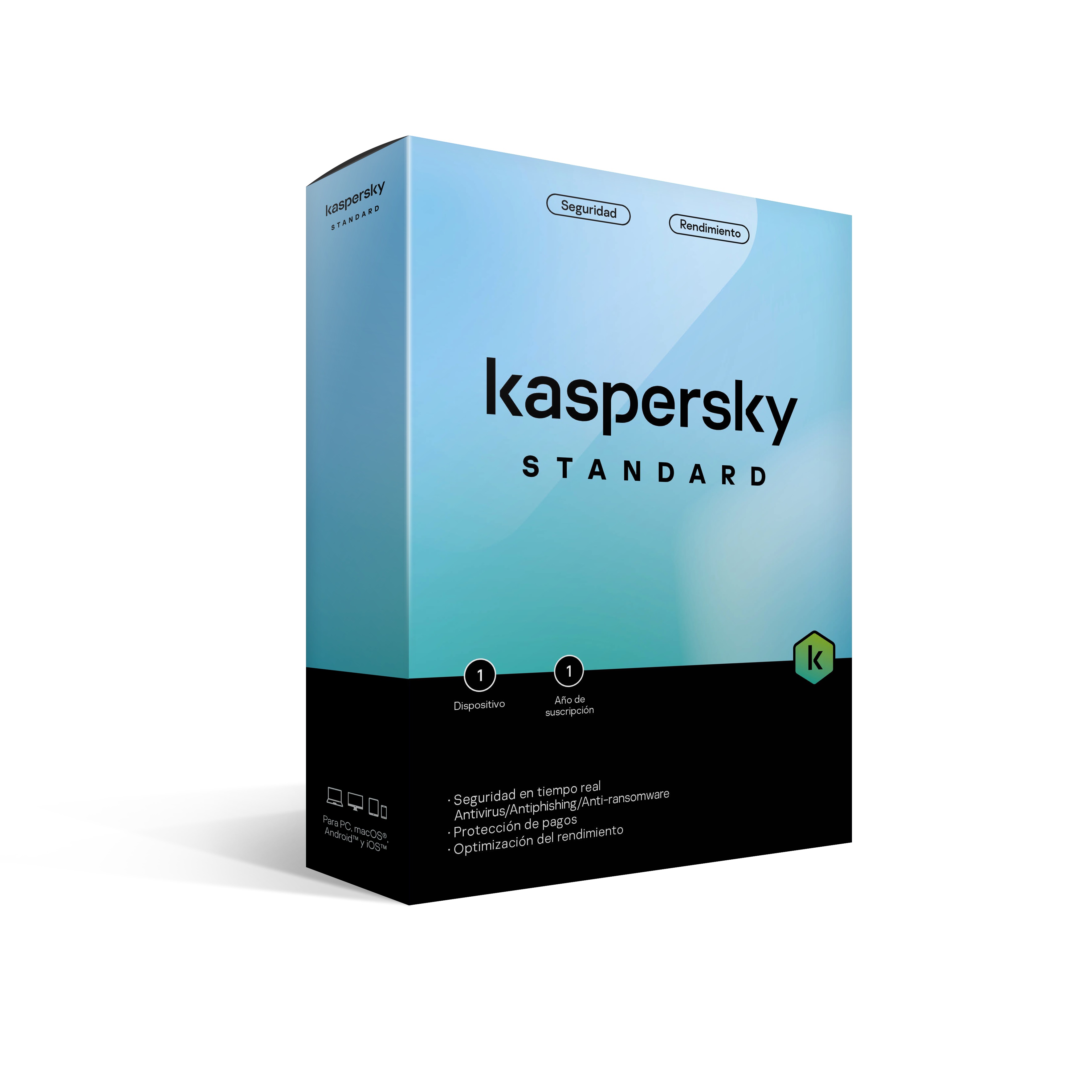 KASPERSKY STANDARD 1 DISPOSITIVO 1 AÑO (ANTI-VIRUS) SOFKPS820