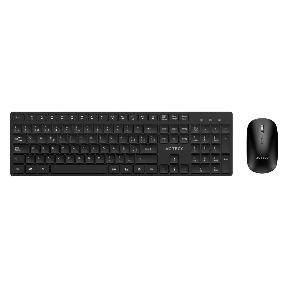 Kit Teclado y Mouse Acteck CREATOR VANTAGE AERO MK555 Teclado y Mouse Inalámbrico KITACT1350