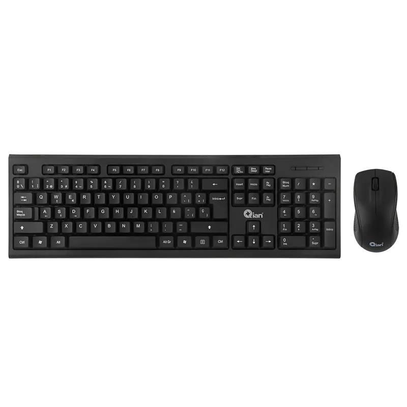 Kit de teclado y mouse keymate 2.0 USB QIAN Modelo QKX-WRESP-01-BK