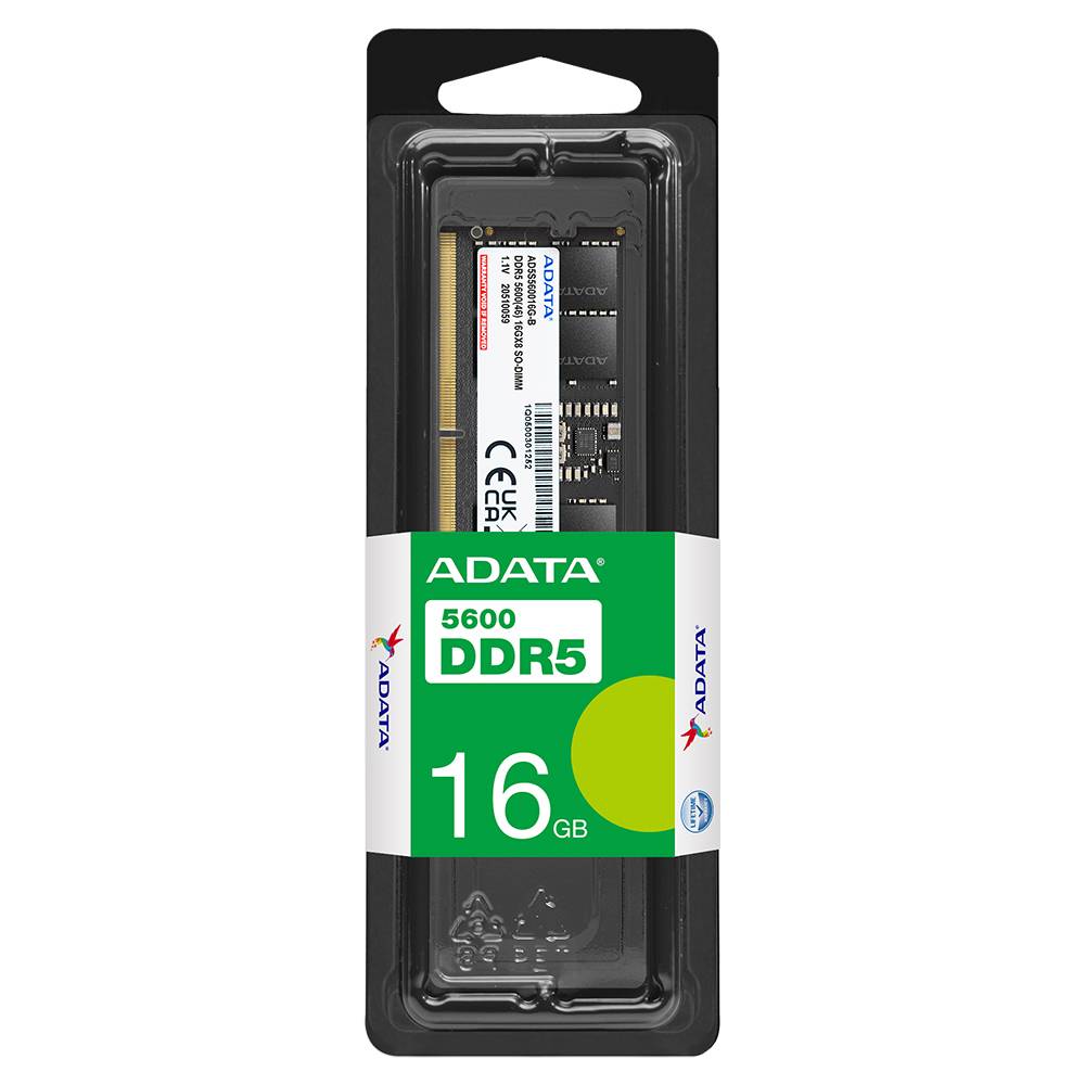 Memoria RAM ADATA, DDR5 16GB SODIMM 5600MHz. AD5S560016G-S