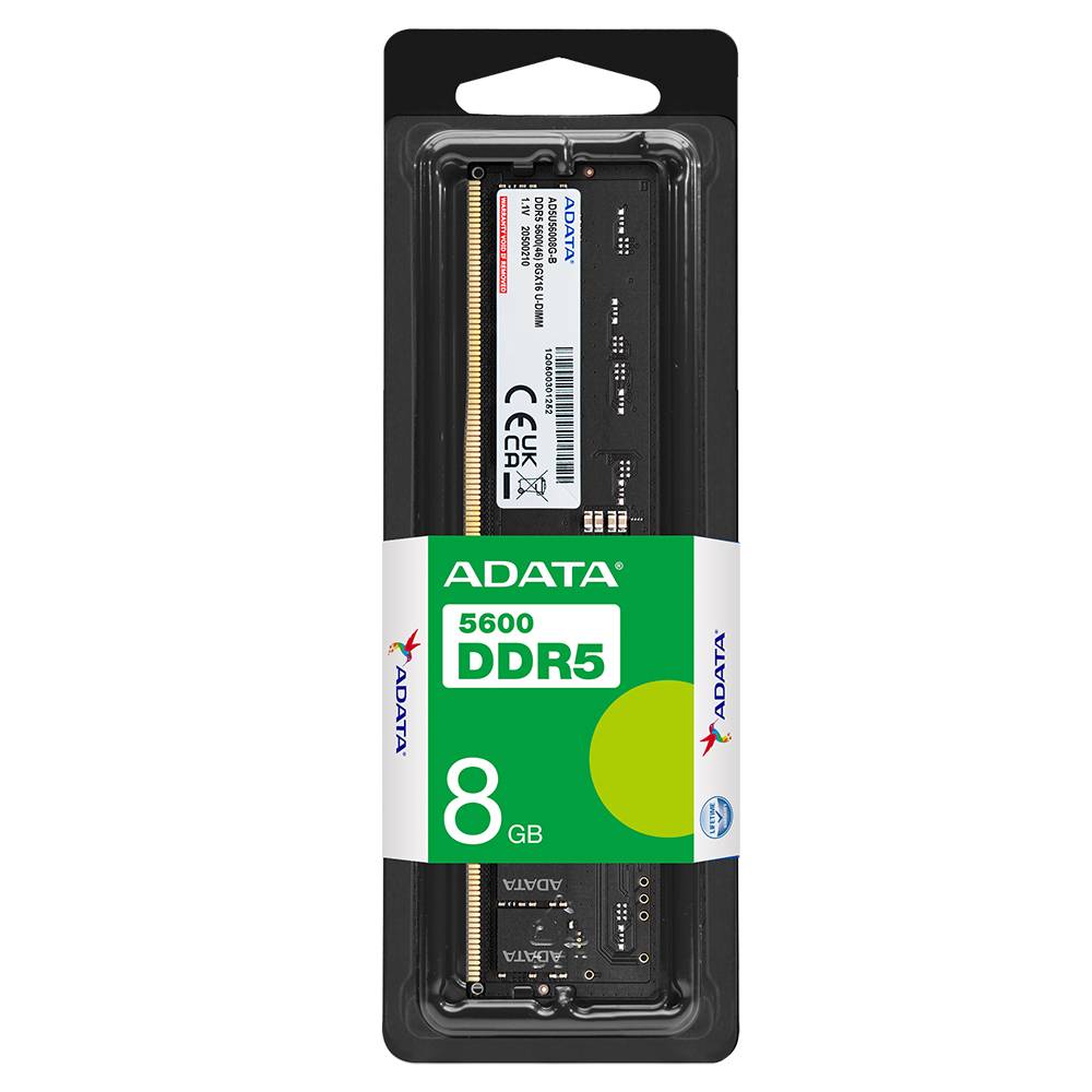 Memoria RAM ADATA, DDR5 8GB UDIMM 5600MHz. NP. AD5U56008G-S