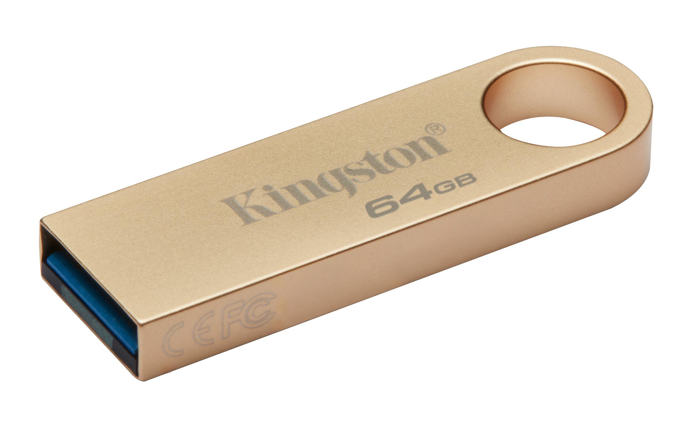 MEMORIA USB KINGSTON DATATRAVELER SE9 G3 64GB 3.2 GEN 1 METÁLICA ORO