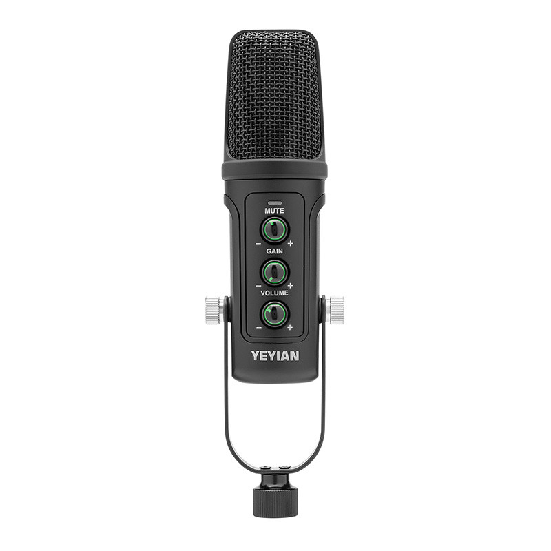 YEYIAN MICROFONO CONDENSADOR KIT STREAMING AGILE NL, BLACK, BRAZO DE TIJERA, SOPORTE U, MONT ANTICHOQUE, FILTRO, MONT EN MESA USB B-USB A YSA-UCHQ-01