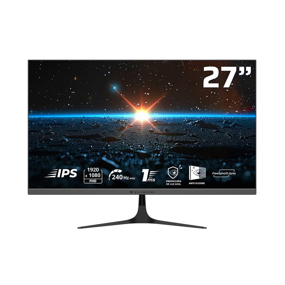 Monitor Gamer 27 Pulgadas COSMOS EDGE MCE27P BALA RUSH IPS, Resolución: 1920 x 1080  FHD Frecuencia: 240Hz MONBLR420