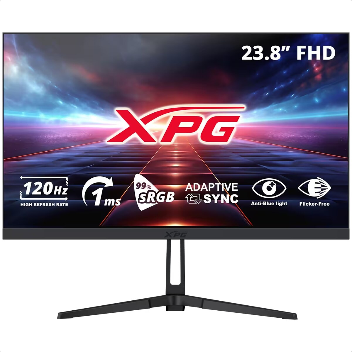 Monitor Gaming XPG 24 Pulgadas 120Hz RIFT R24F2. Resolución: 1920×1080(FHD). Respuesta: 1ms(MPRT), Puertos: HDMI 2.0x1, Display 1.2 x1. Negro RIFT R24F2-BK