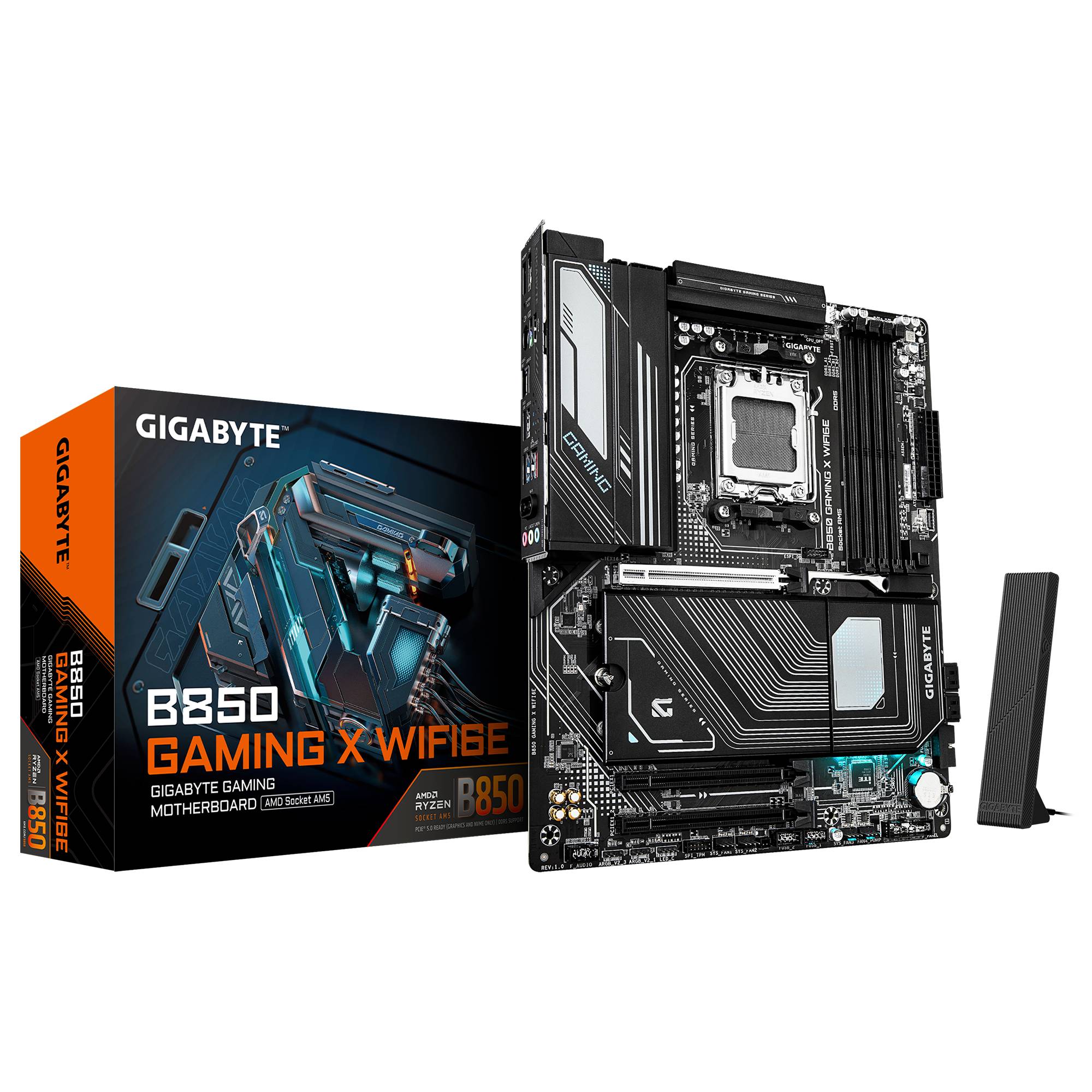 TARJETA MADRE GIGABYTE ATX B850 GAMING X WIFI6E, DDR5, AM5, 256 GB, PARA AMD