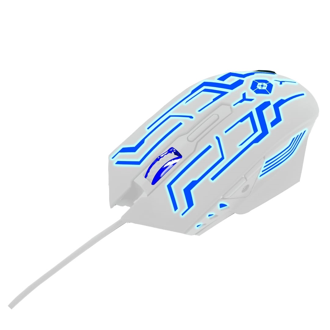 Mouse Gamer Alámbrico 3600 DPI Ajustable 6 Botones Legacy Color Blanco | VORTRED MOUMST1670